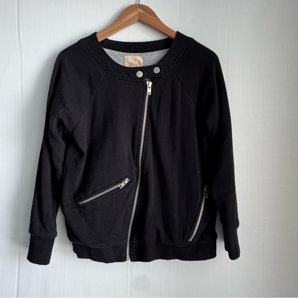 Chaser moto bomber Black Women's Jacket soft cotton size small